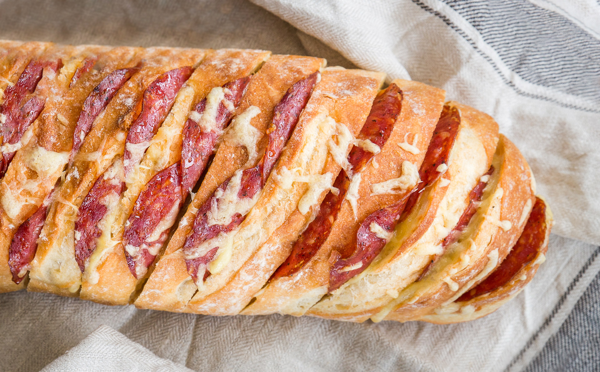 Croatian Salami & Cheese Pull-Apart Bread - Skara Smallgoods